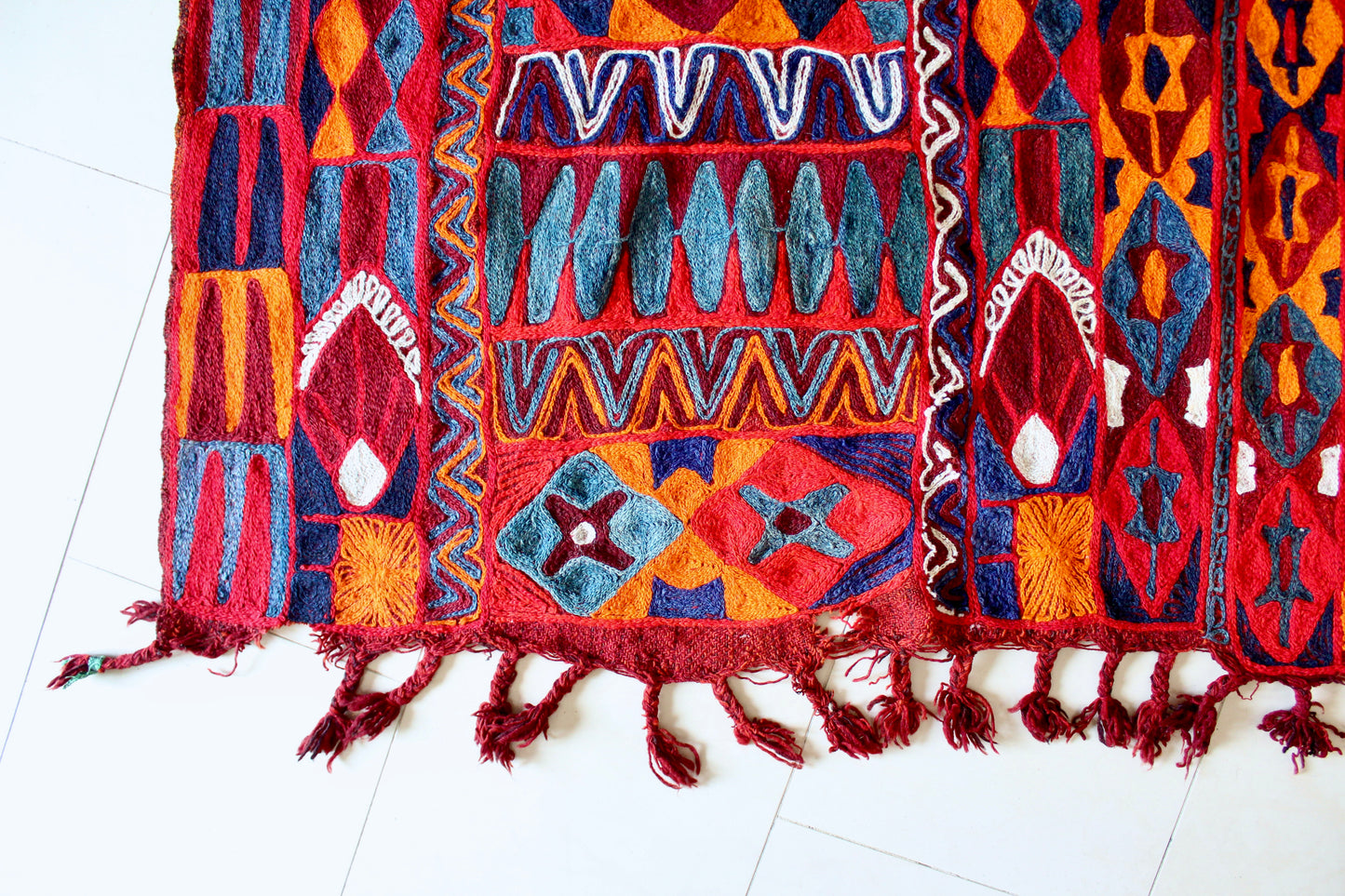 Vintage Iraqi Ma’dan Marsh Arab Embroidered Wedding Blanket