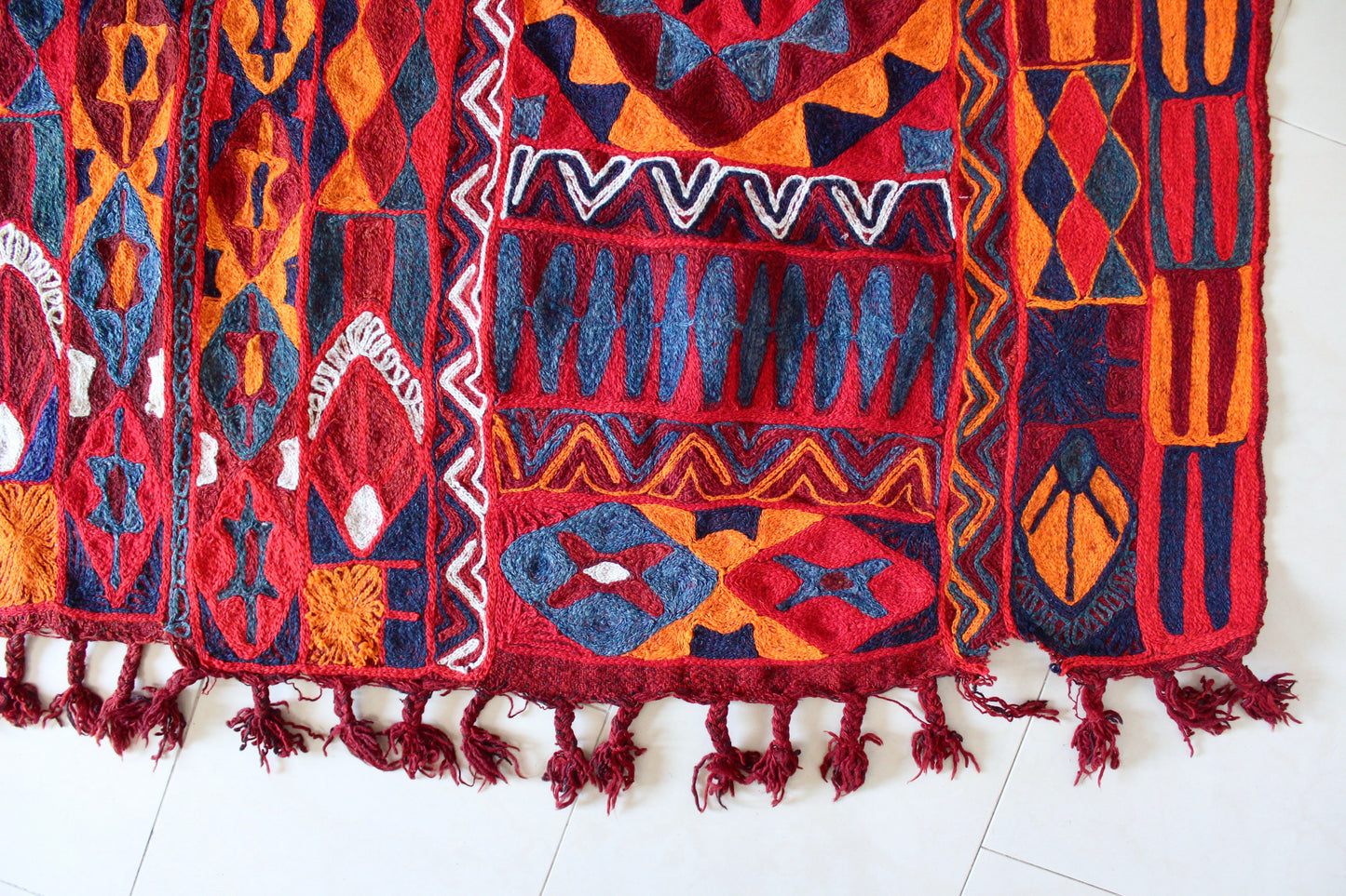 Vintage Iraqi Ma’dan Marsh Arab Embroidered Wedding Blanket