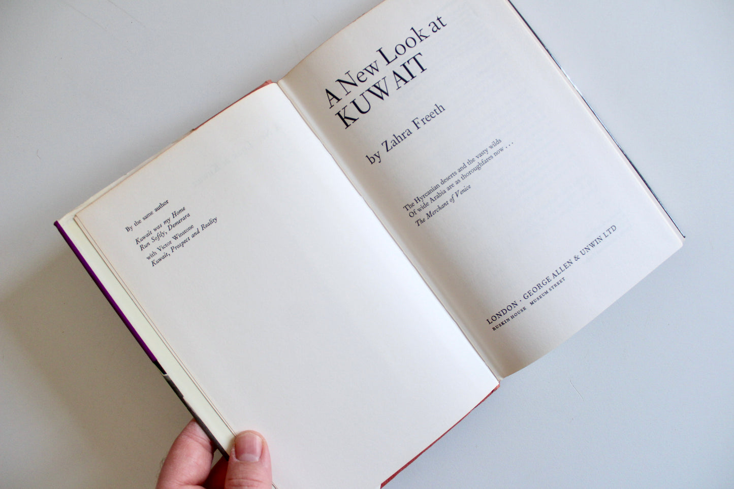 Vintage 1972 "A New Look at Kuwait" by Zahra Freeth – Rare Kuwait History Hardcover