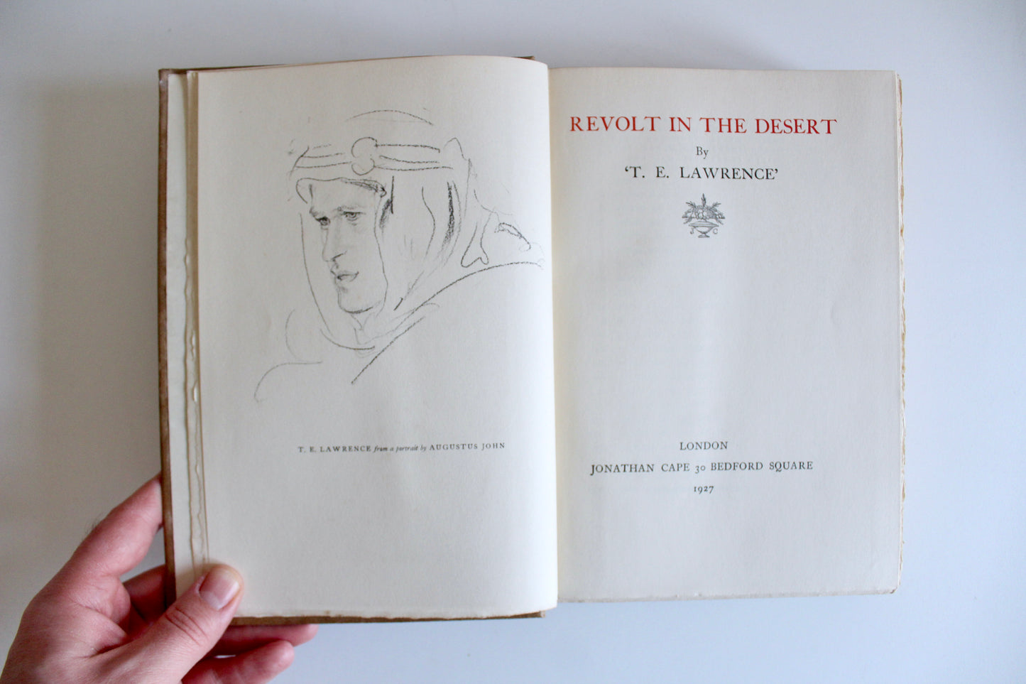 1927 Revolt in the Desert by T. E. Lawrence – First Trade Edition with 1935 Times Newspaper Tribute