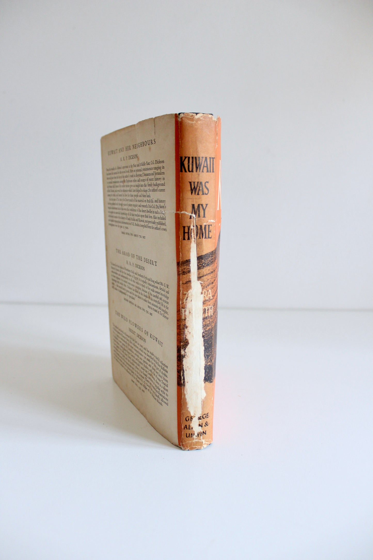 1956 First Edition Kuwait Was My Home by Zahra Freeth – Original Jacket & Kuwait Inscription