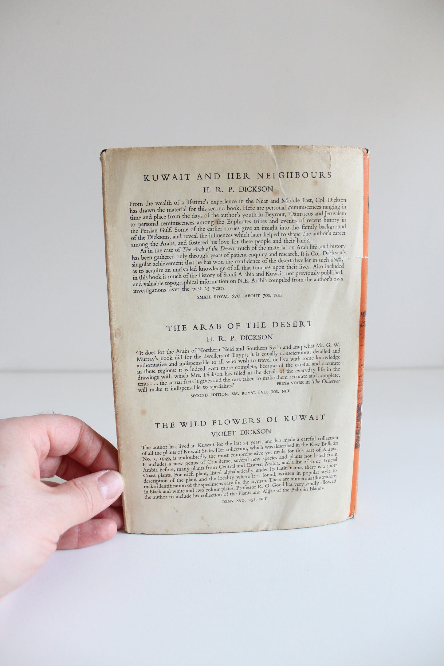 1956 First Edition Kuwait Was My Home by Zahra Freeth – Original Jacket & Kuwait Inscription