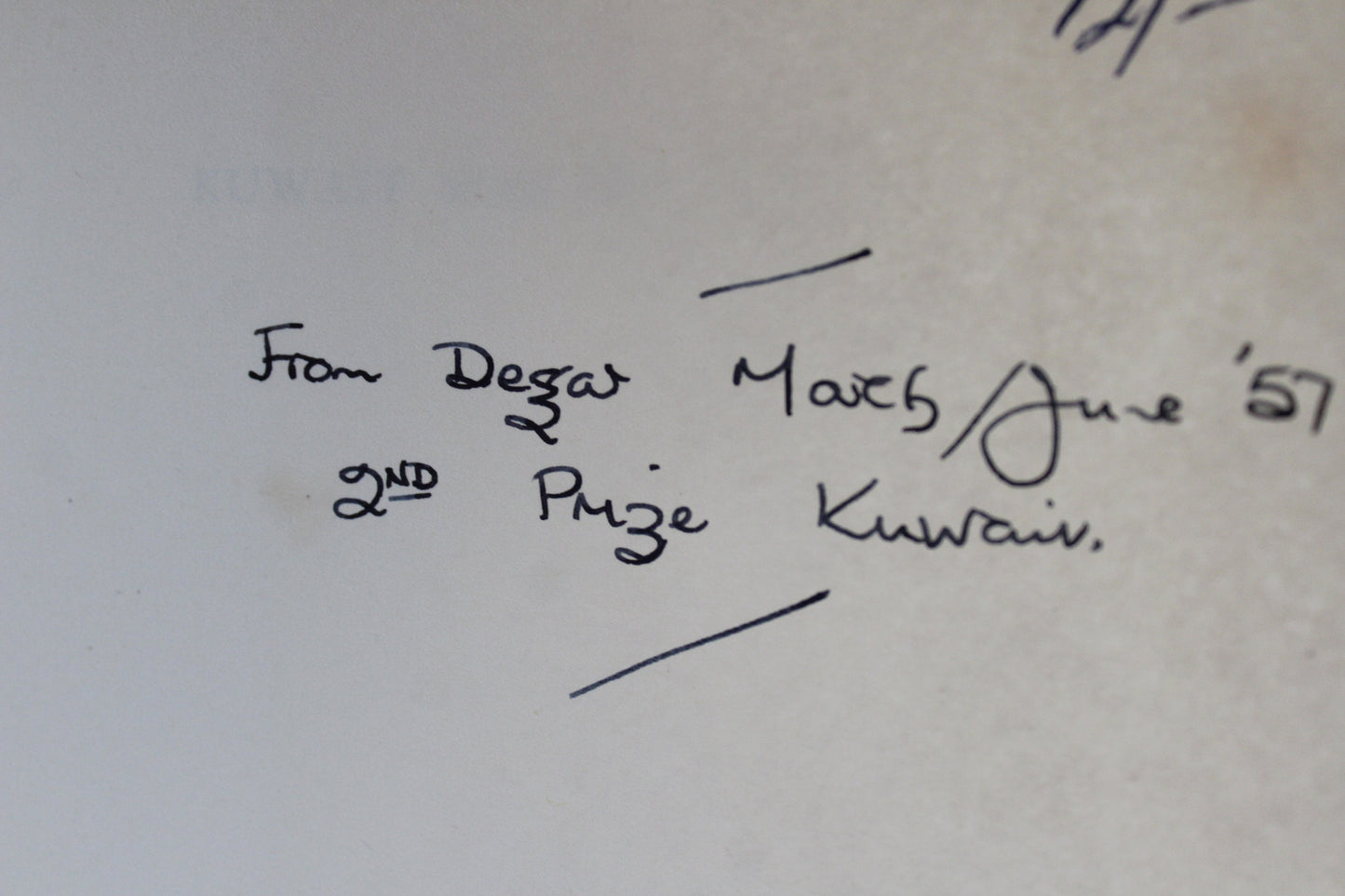 1956 First Edition Kuwait Was My Home by Zahra Freeth – Original Jacket & Kuwait Inscription