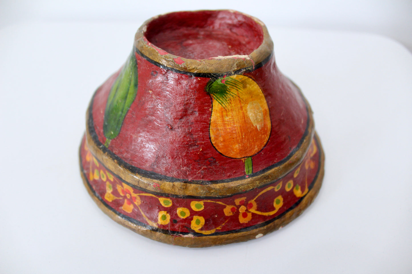 Vintage Indian Paper Mache Painted Bowls