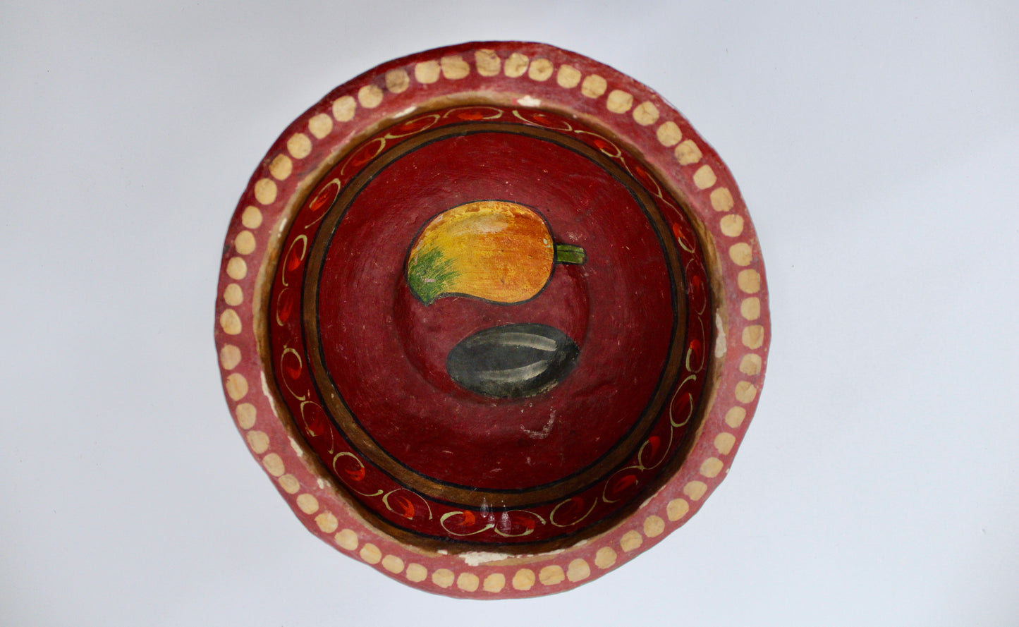 Vintage Indian Paper Mache Painted Bowls