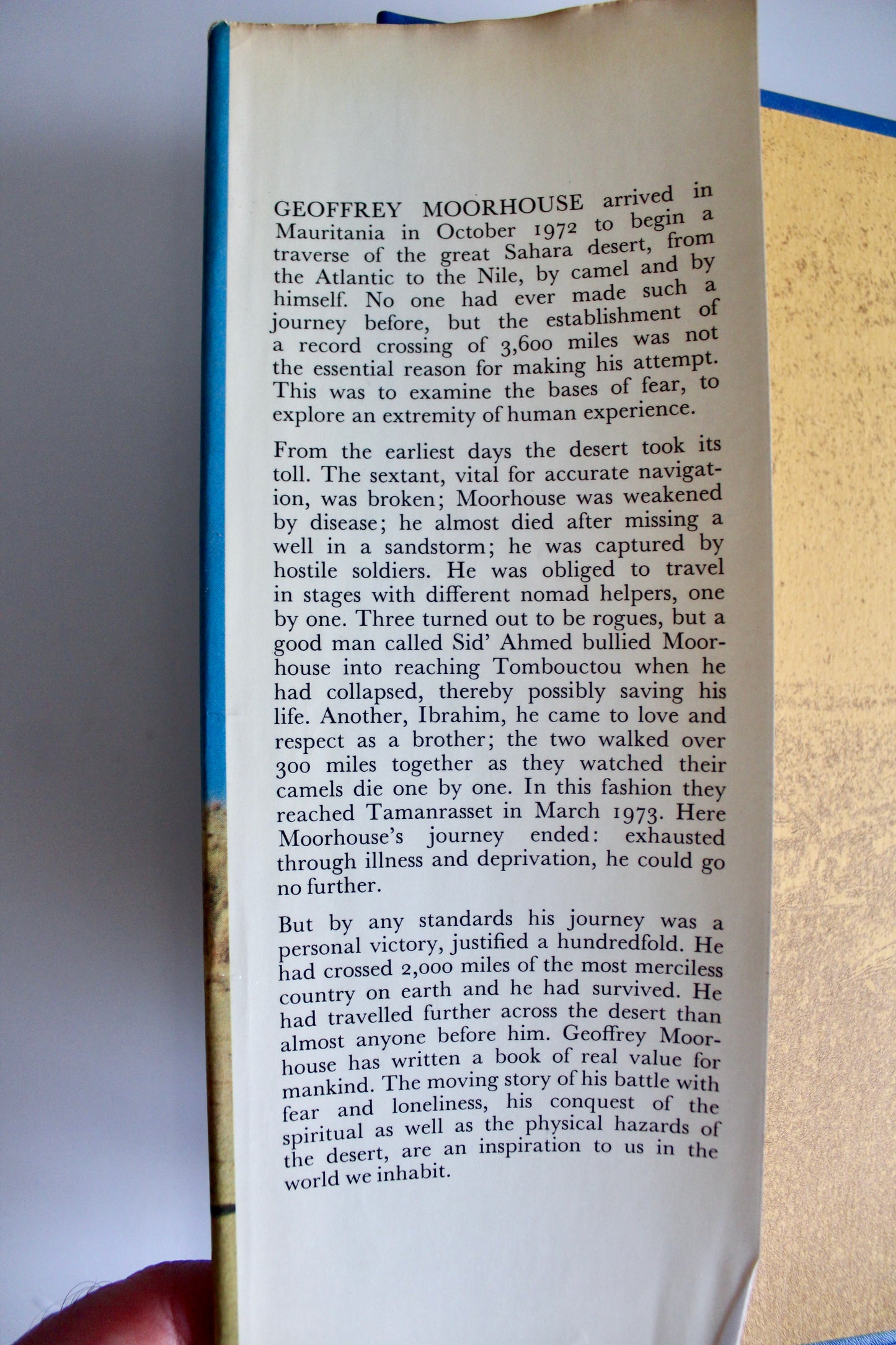1974 The Fearful Void by Geoffrey Moorhouse – Second Impression – Sahara Expedition – Original Dust Jacket