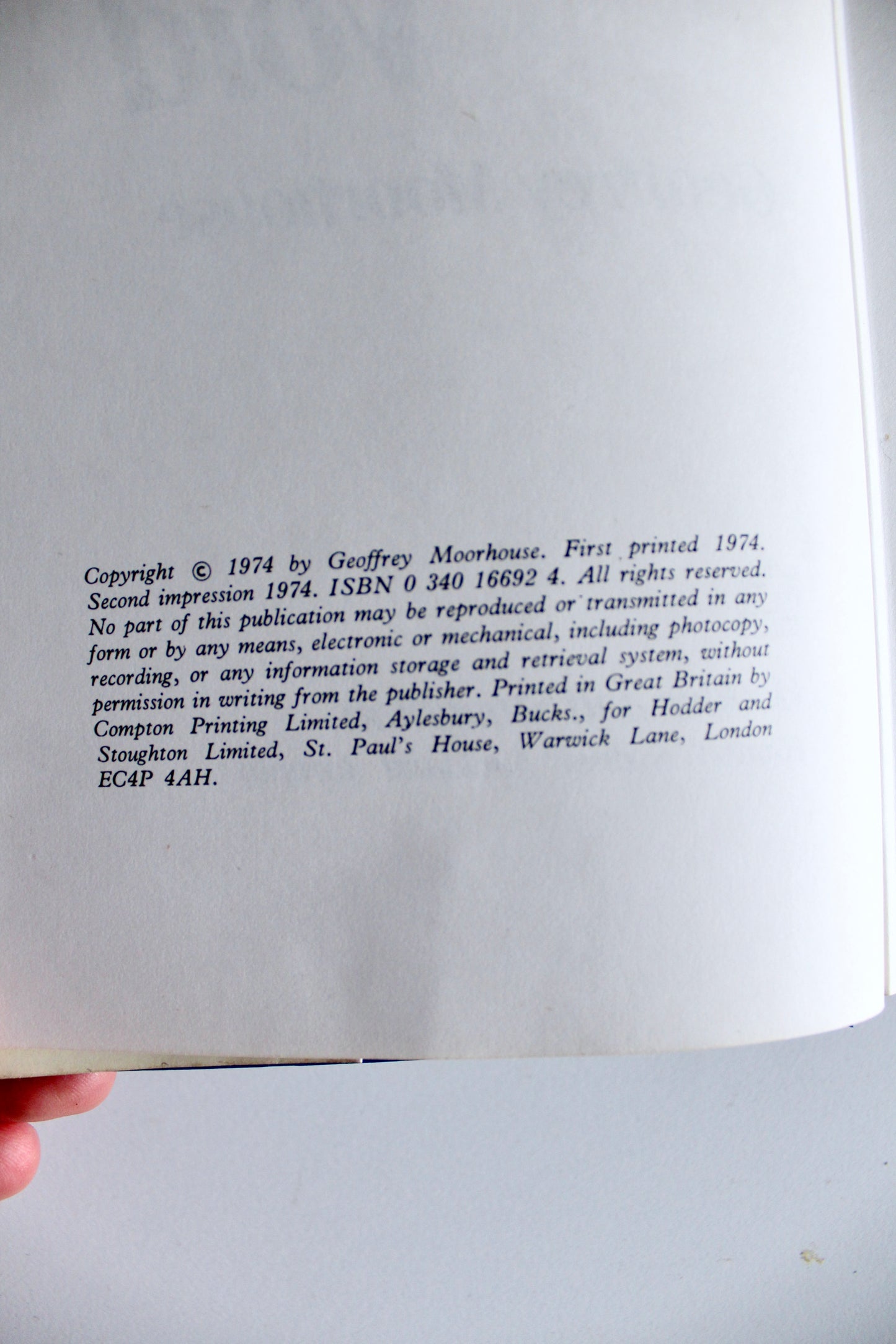 1974 The Fearful Void by Geoffrey Moorhouse – Second Impression – Sahara Expedition – Original Dust Jacket