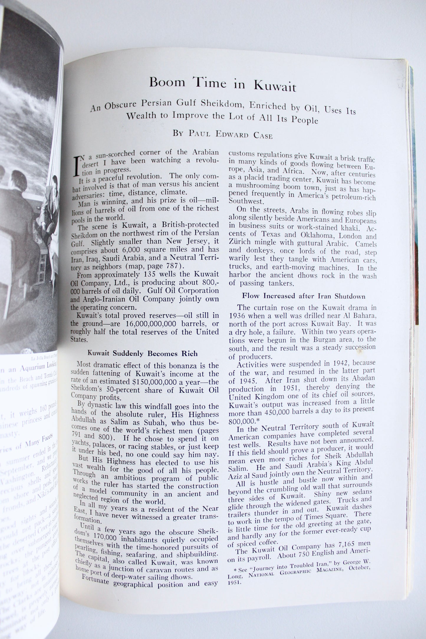 December 1952 National Geographic — “Boom Time in Kuwait”