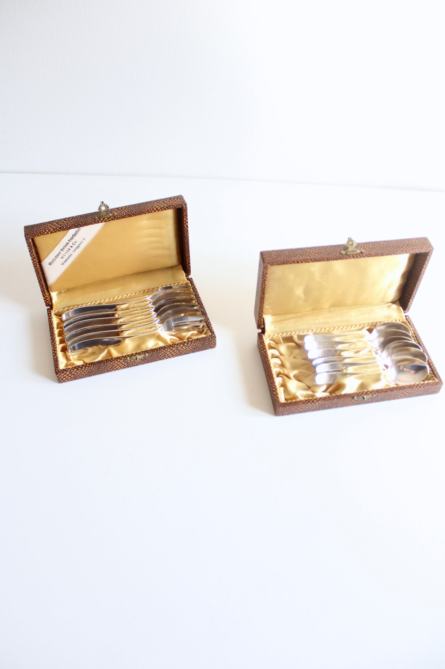 1930s German BSF Platura Silver-Plated Dessert Cutlery – Boxed Set of 12(Benefits Charity!)