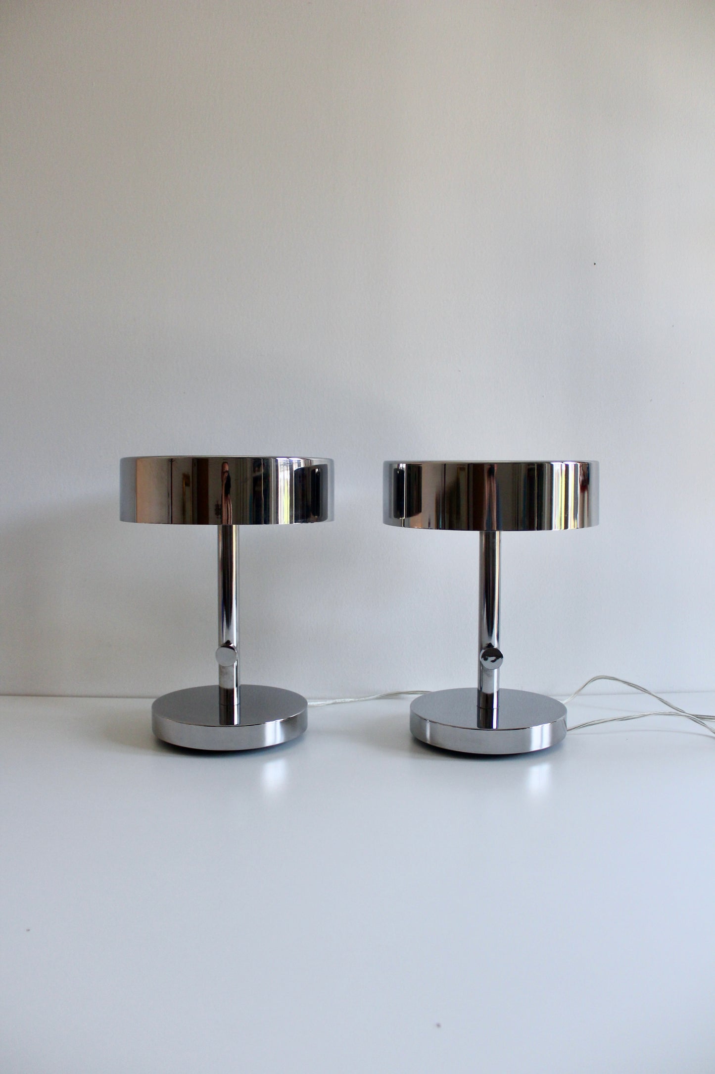 Pair of IKEA STOCKHOLM 2017 Chrome Table Lamps