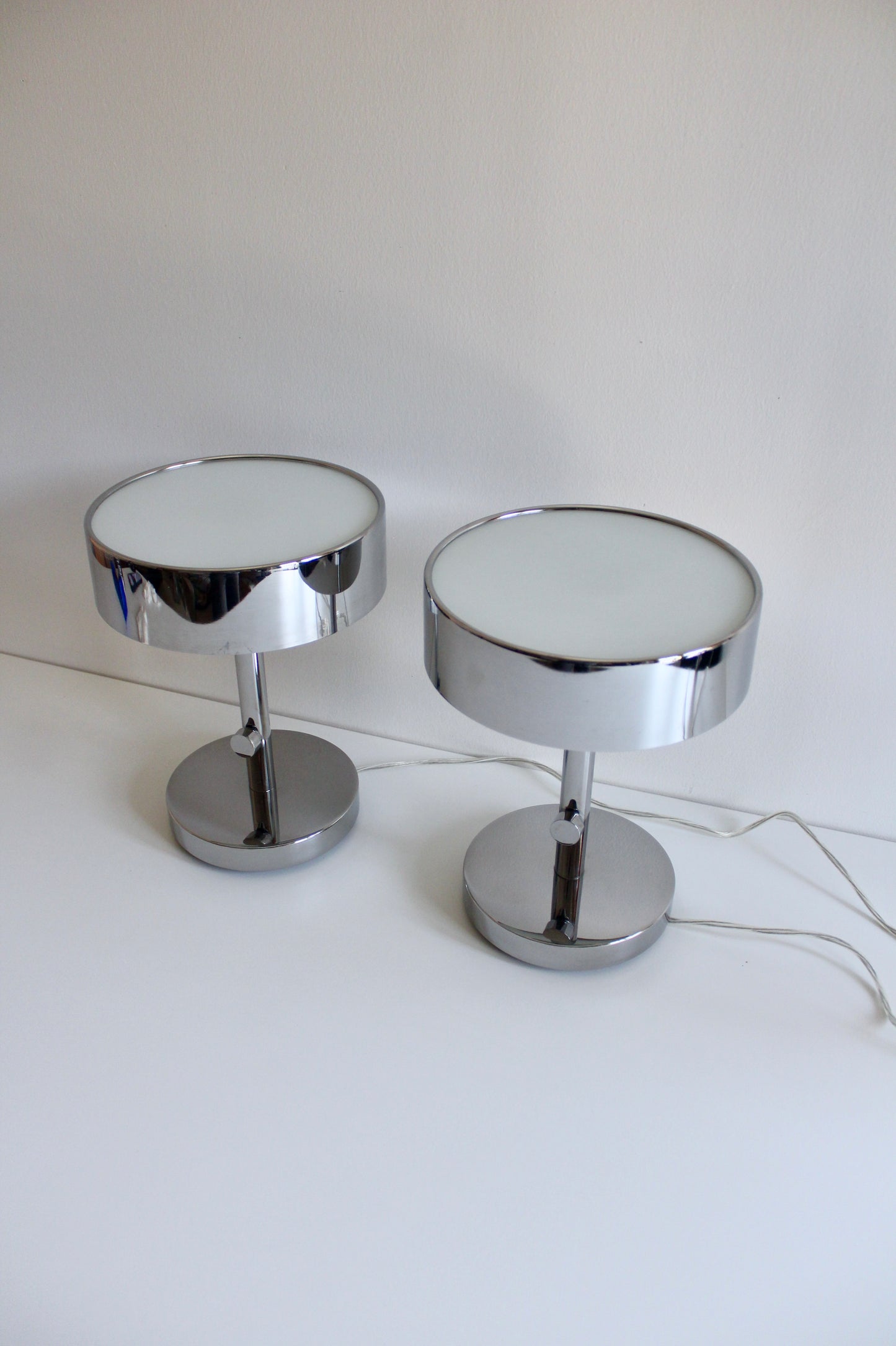 Pair of IKEA STOCKHOLM 2017 Chrome Table Lamps