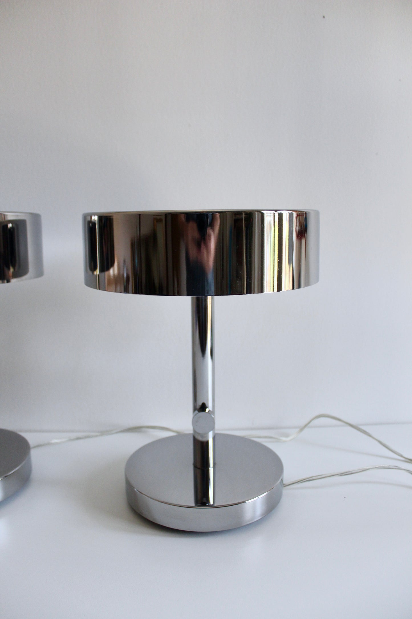 Pair of IKEA STOCKHOLM 2017 Chrome Table Lamps