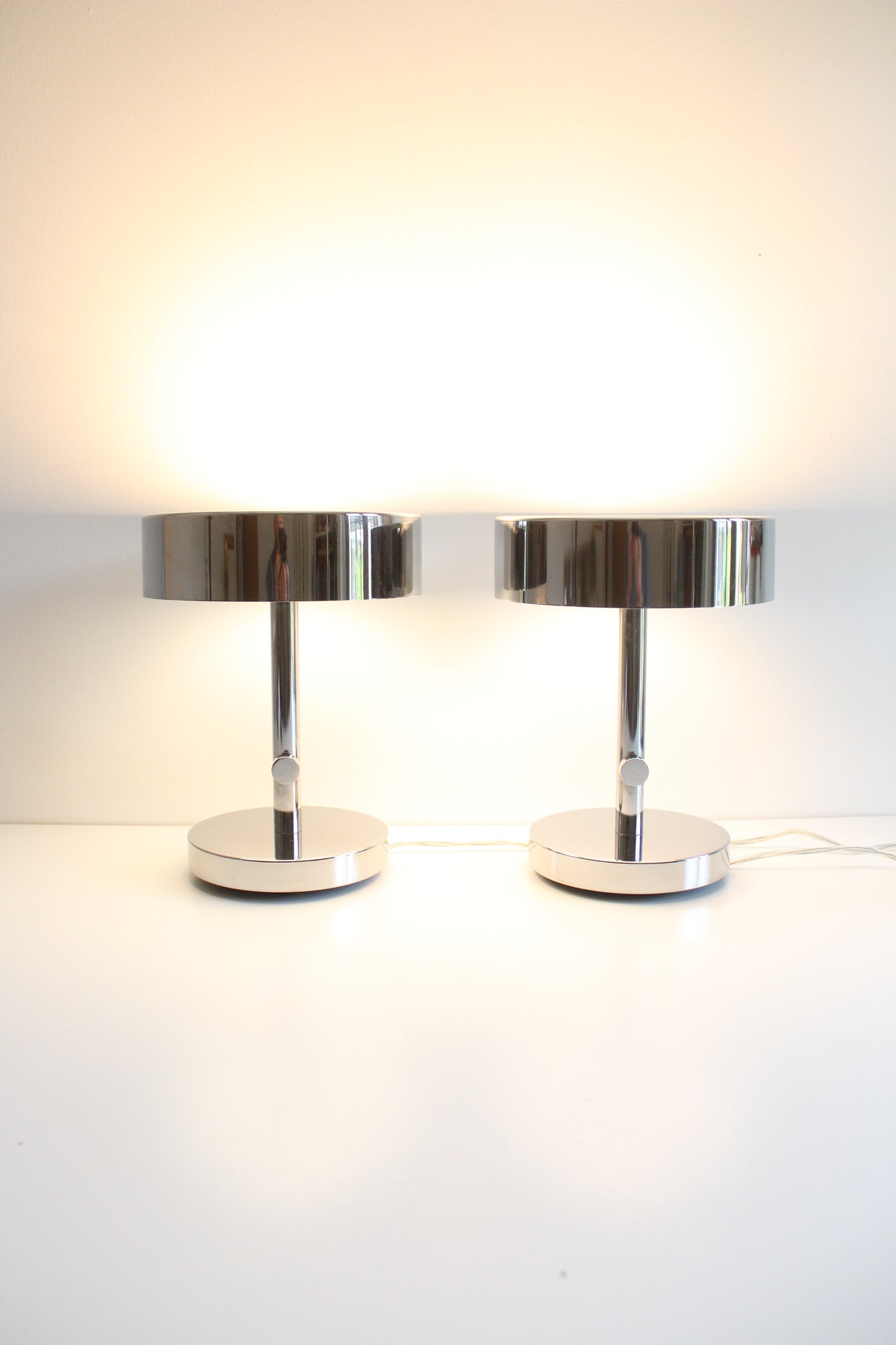 Pair of IKEA STOCKHOLM 2017 Chrome Table Lamps