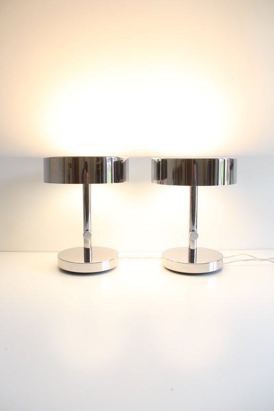 Pair of IKEA STOCKHOLM 2017 Chrome Table Lamps
