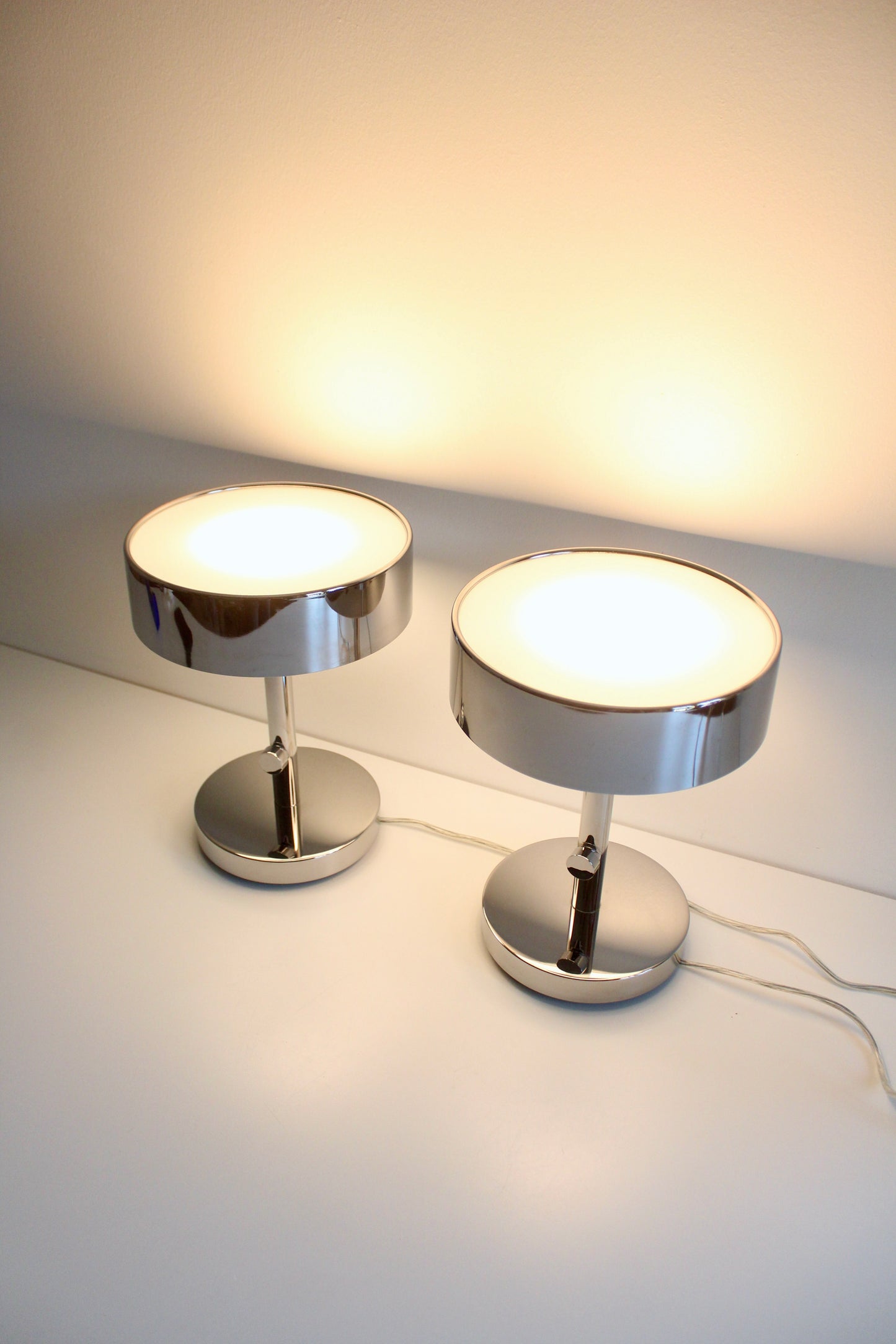 Pair of IKEA STOCKHOLM 2017 Chrome Table Lamps