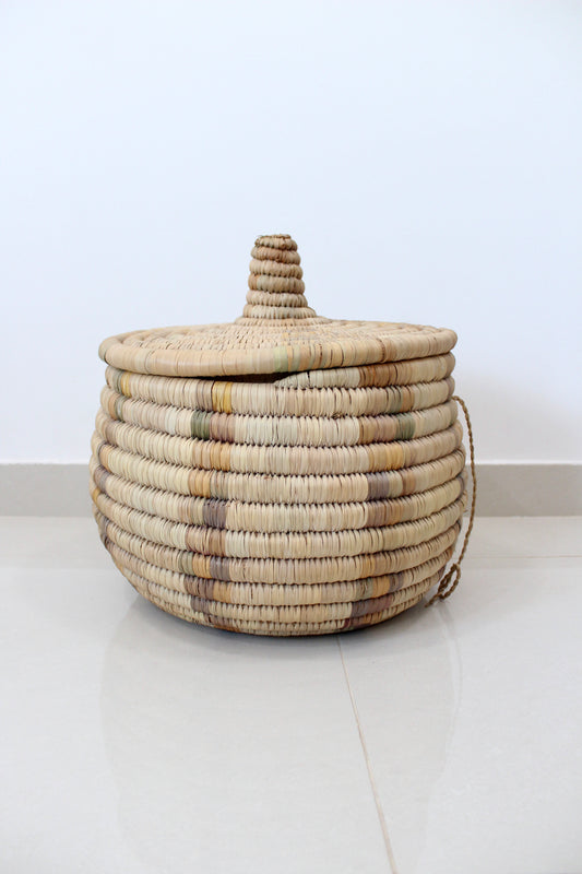 Vintage Persian Handwoven Basket