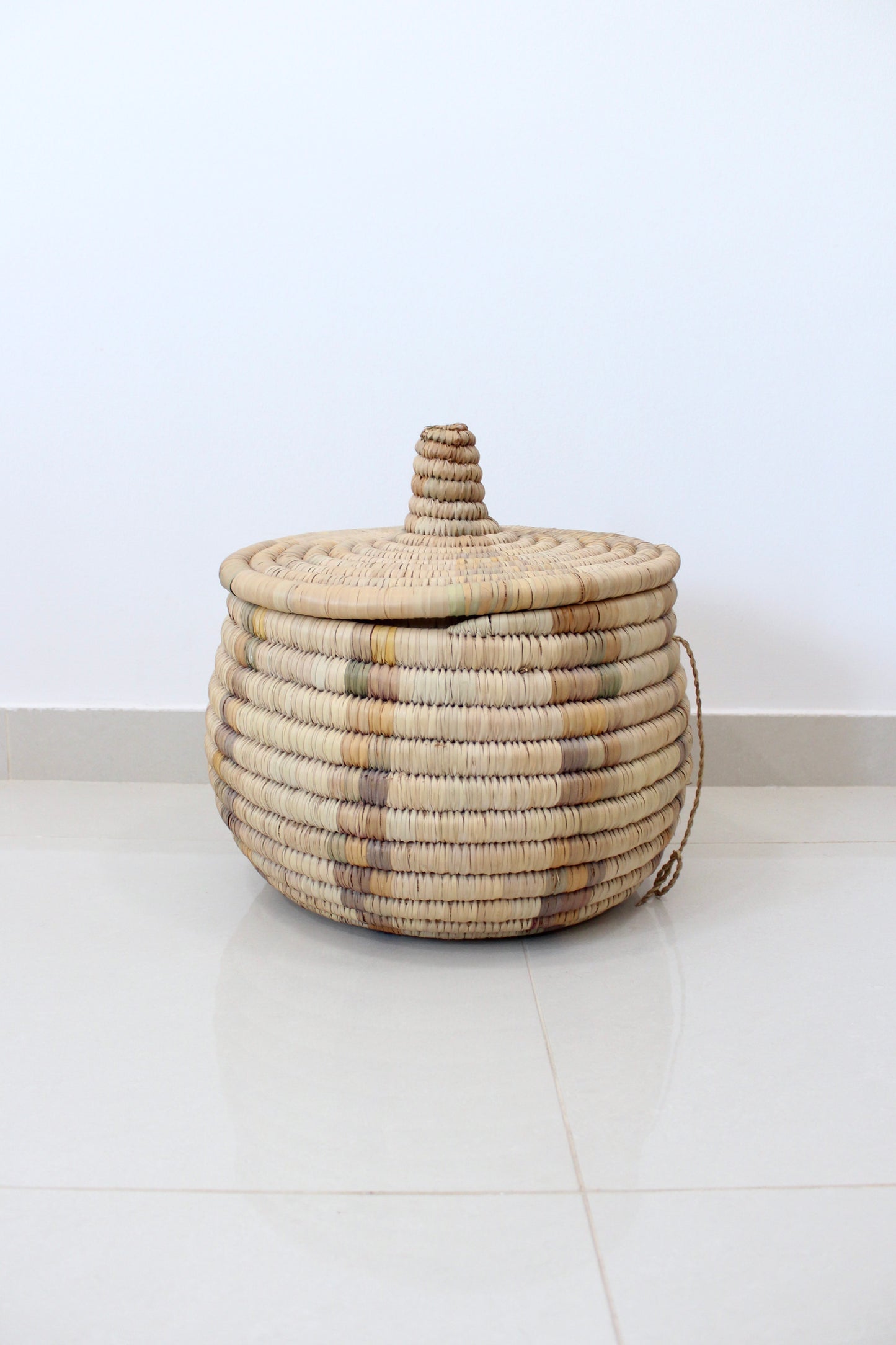 Vintage Persian Handwoven Basket