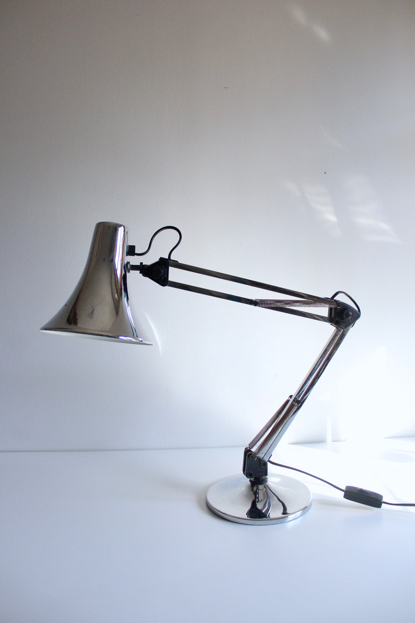 Vintage Chrome Articulated Desk Lamp, c. 1970s–80s