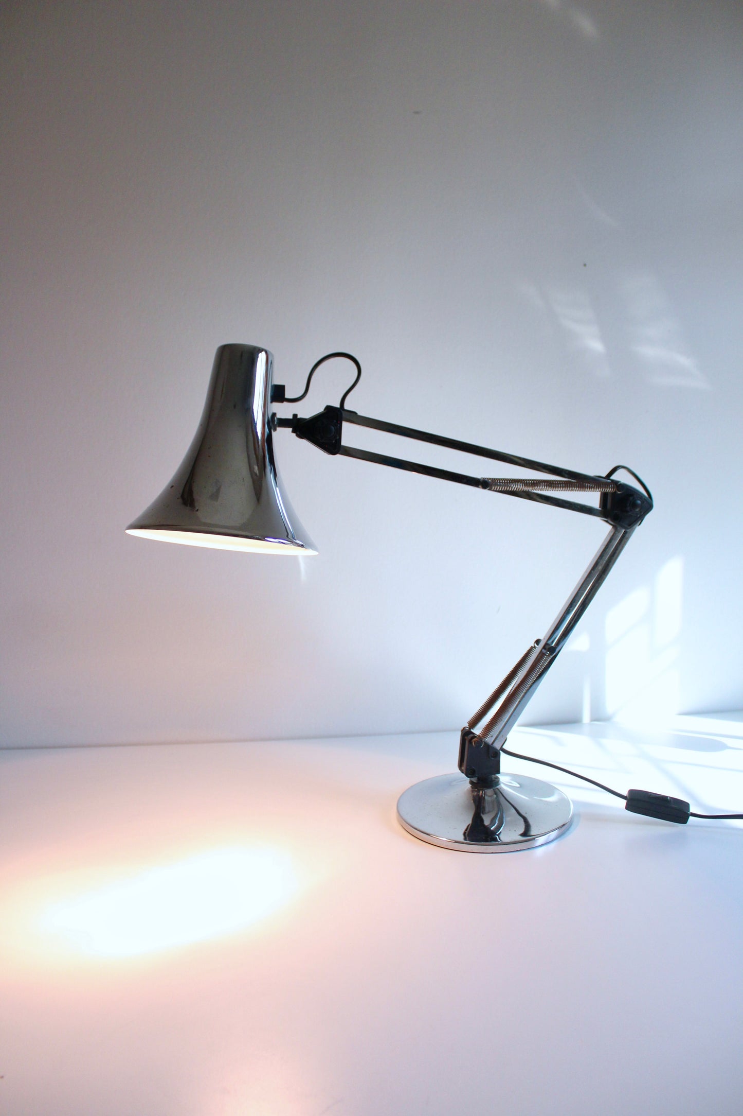 Vintage Chrome Articulated Desk Lamp, c. 1970s–80s