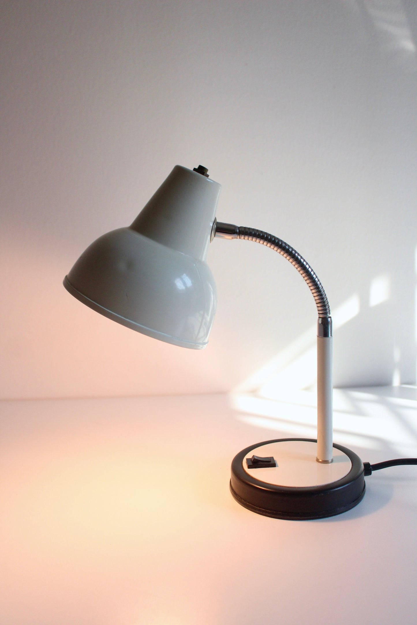 Vintage Italian BHS Gooseneck Desk Lamp, c. 1980s