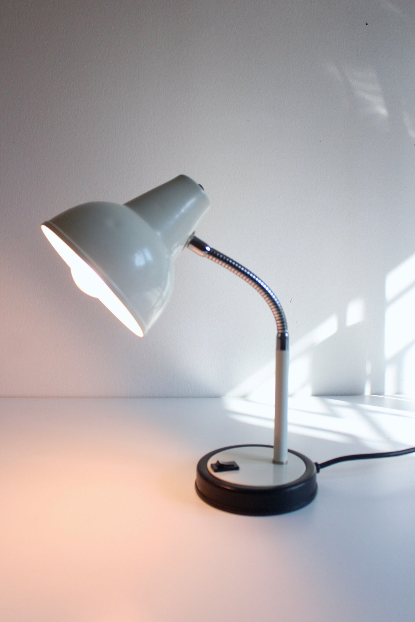 Vintage Italian BHS Gooseneck Desk Lamp, c. 1980s