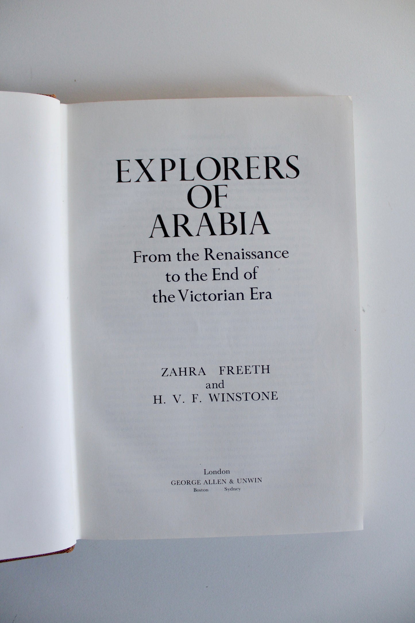 Signed 1978 First Edition Explorers of Arabia by Zahra Freeth & Victor Winstone