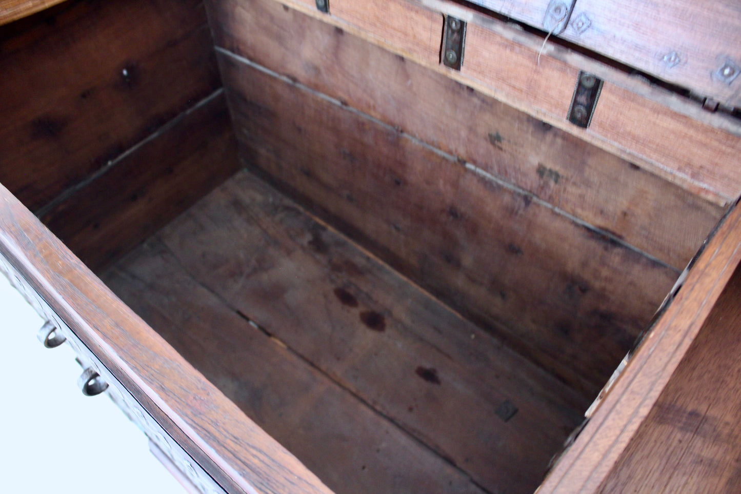 Early 20th Century Indian Iron-Bound Storage Chest