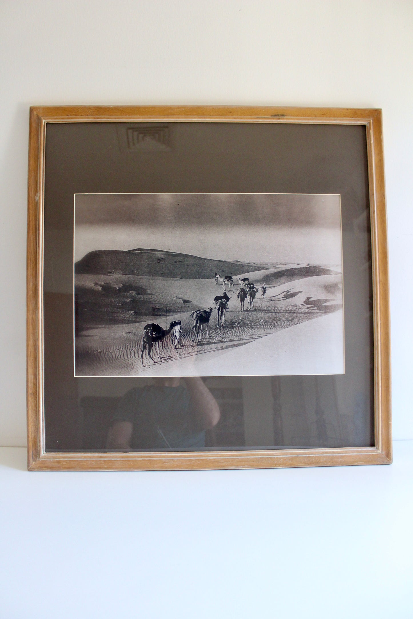 Vintage Old Kuwait Camel Caravan Photograph – Al Muthanna Complex Provenance