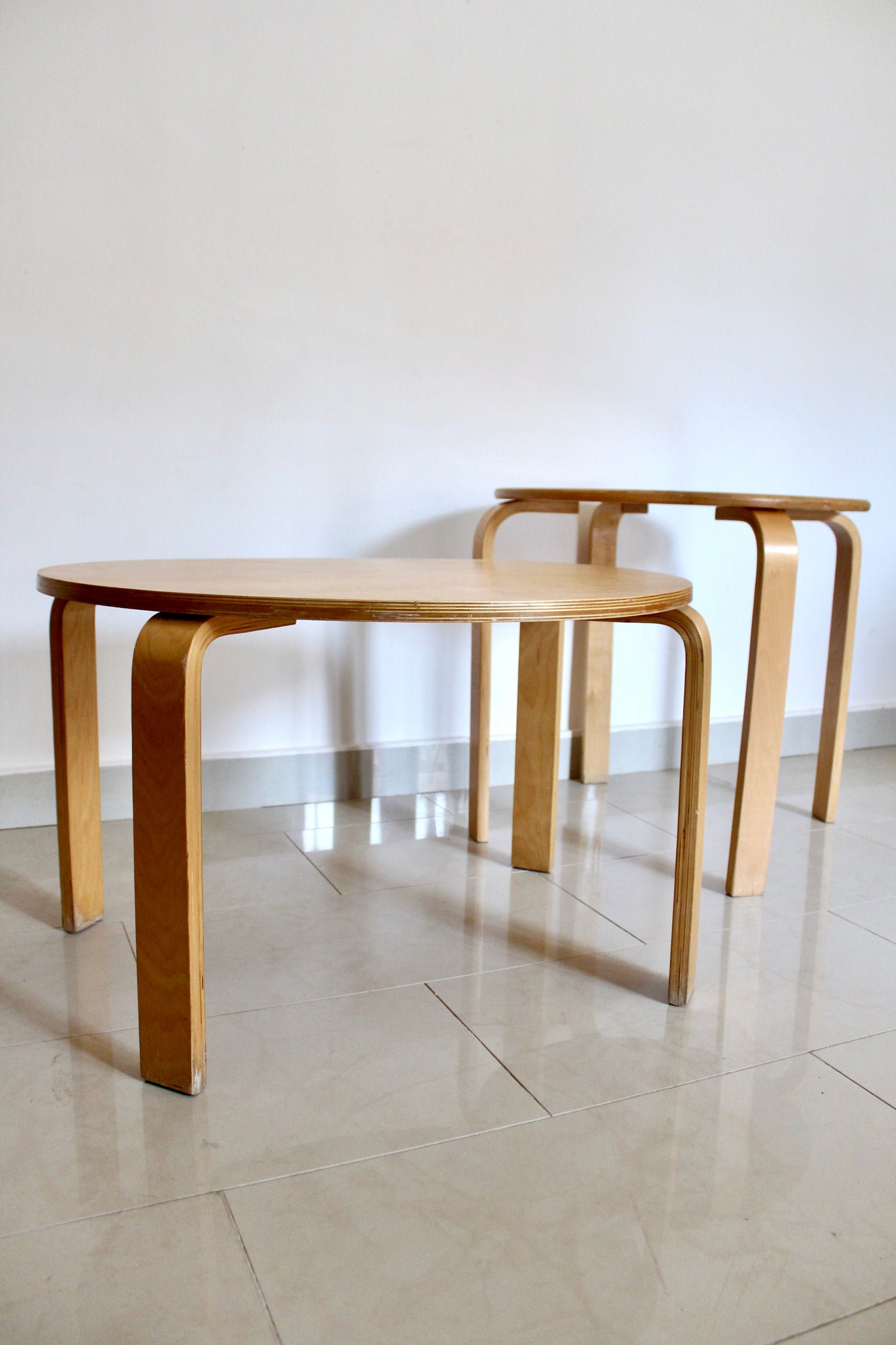 IKEA SVALSTA Birch Nesting Tables – Set of Two
