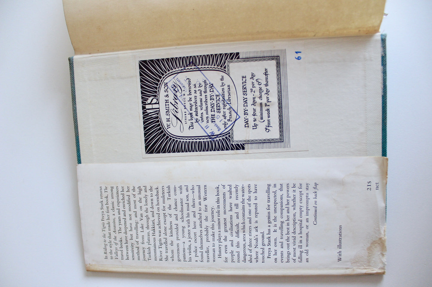 1959 First Edition Riding to the Tigris by Freya Stark – Original Dust Jacket