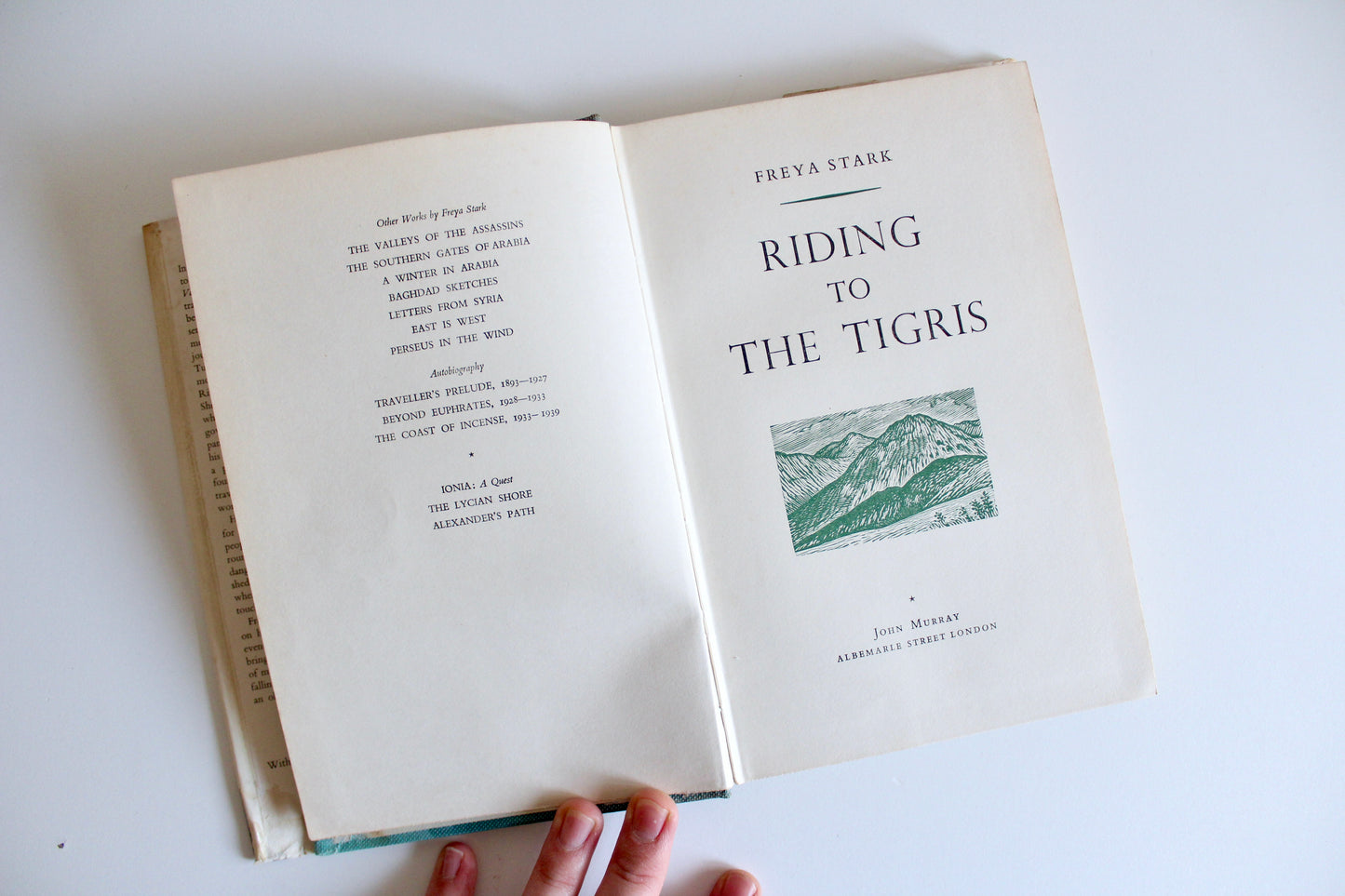 1959 First Edition Riding to the Tigris by Freya Stark – Original Dust Jacket