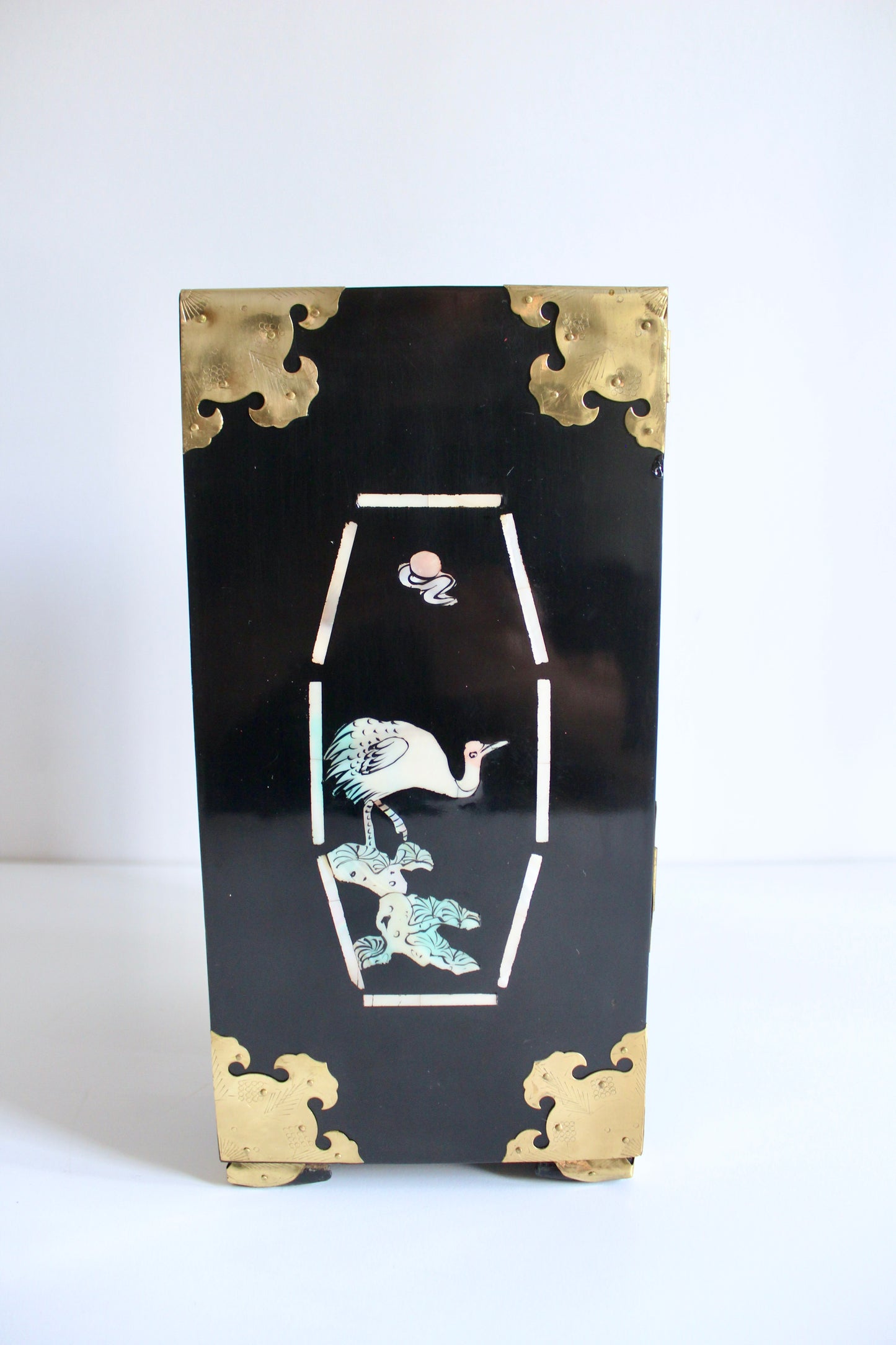 Vintage Korean Mother-of-Pearl Lacquer Jewelry Cabinet – c. 1970s