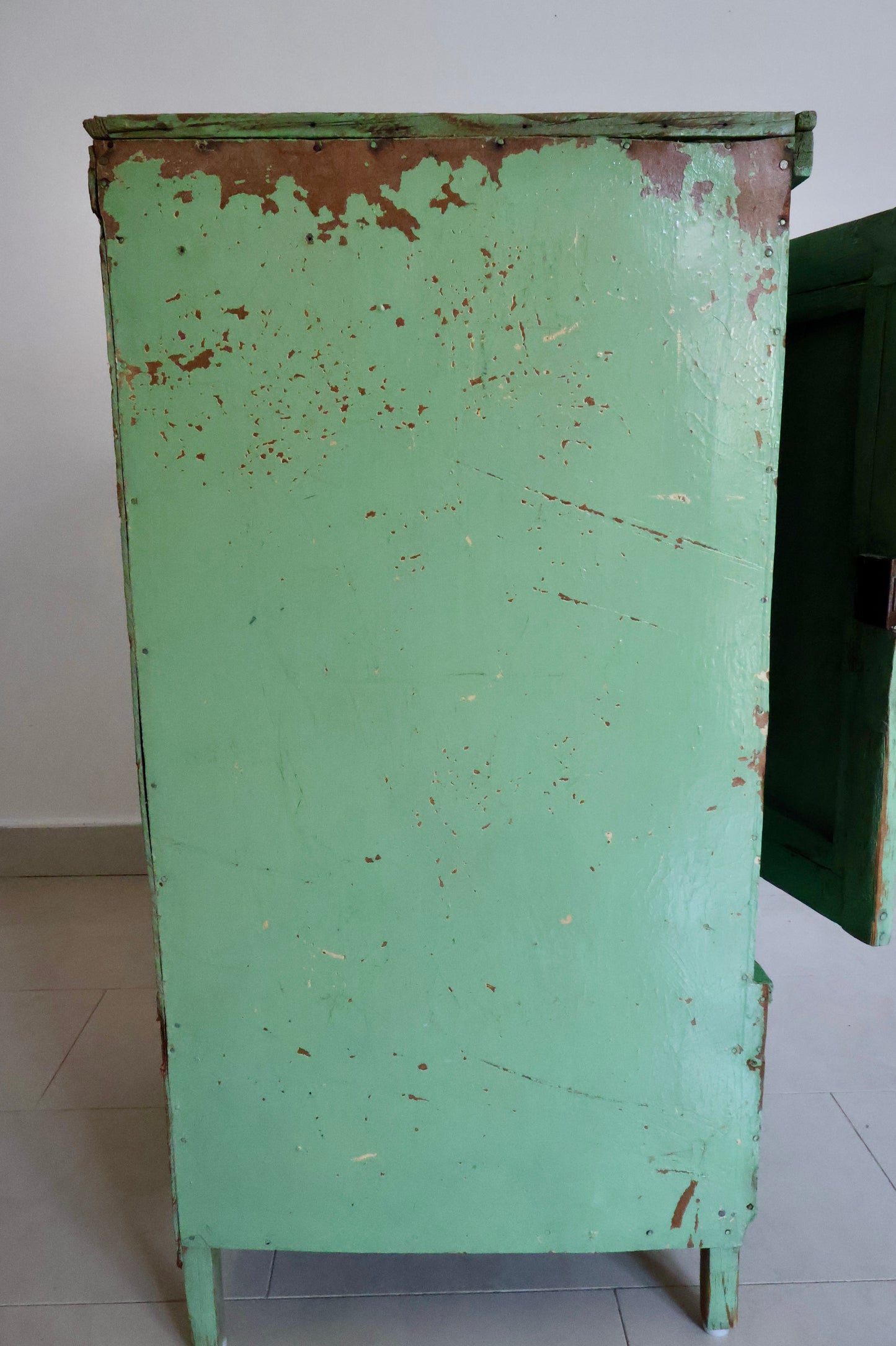 Vintage Kuwait Folk Cabinet Made from Repurposed Crates & 7UP Sign