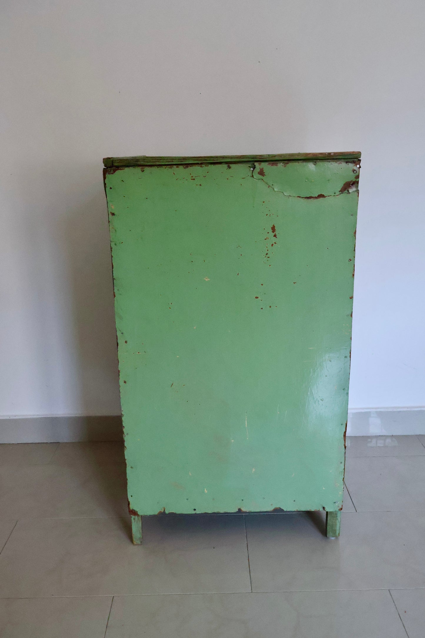 Vintage Kuwait Folk Cabinet Made from Repurposed Crates & 7UP Sign