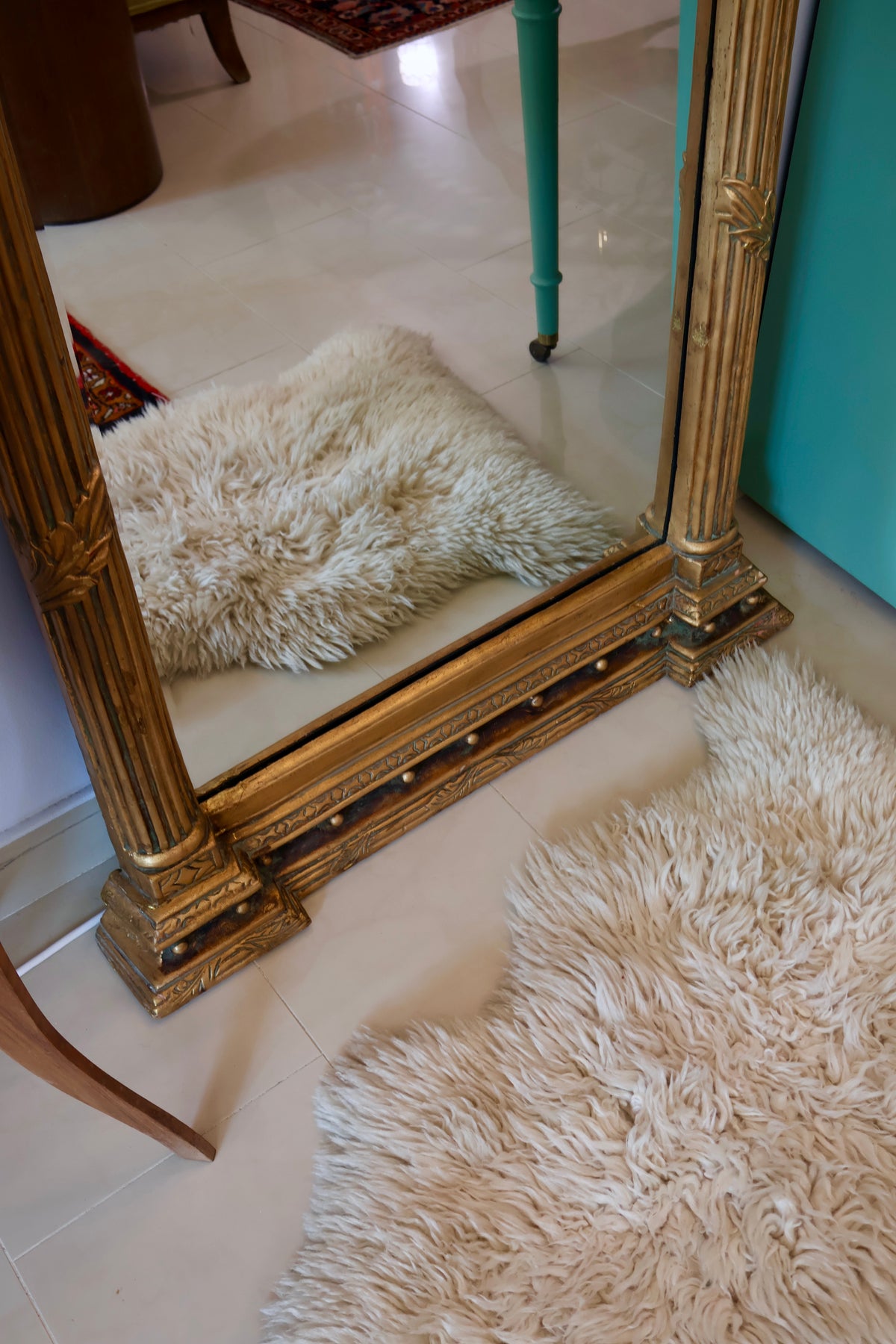 Gothic Revival Style Full-Length Mirror — 81 × 168 cm