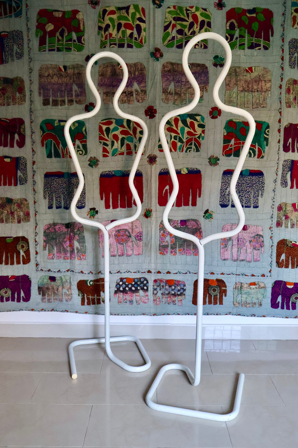Pair of Vintage Italian Postmodern Silhouette Valet Stands – c. 1980s