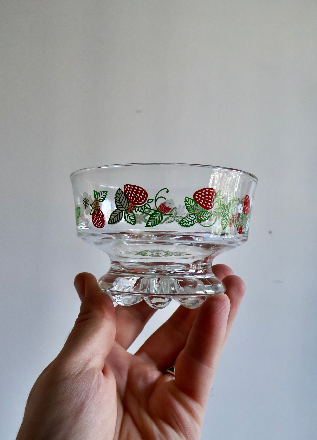 Vintage Taiwanese Strawberry Dessert Cups – Set of 6