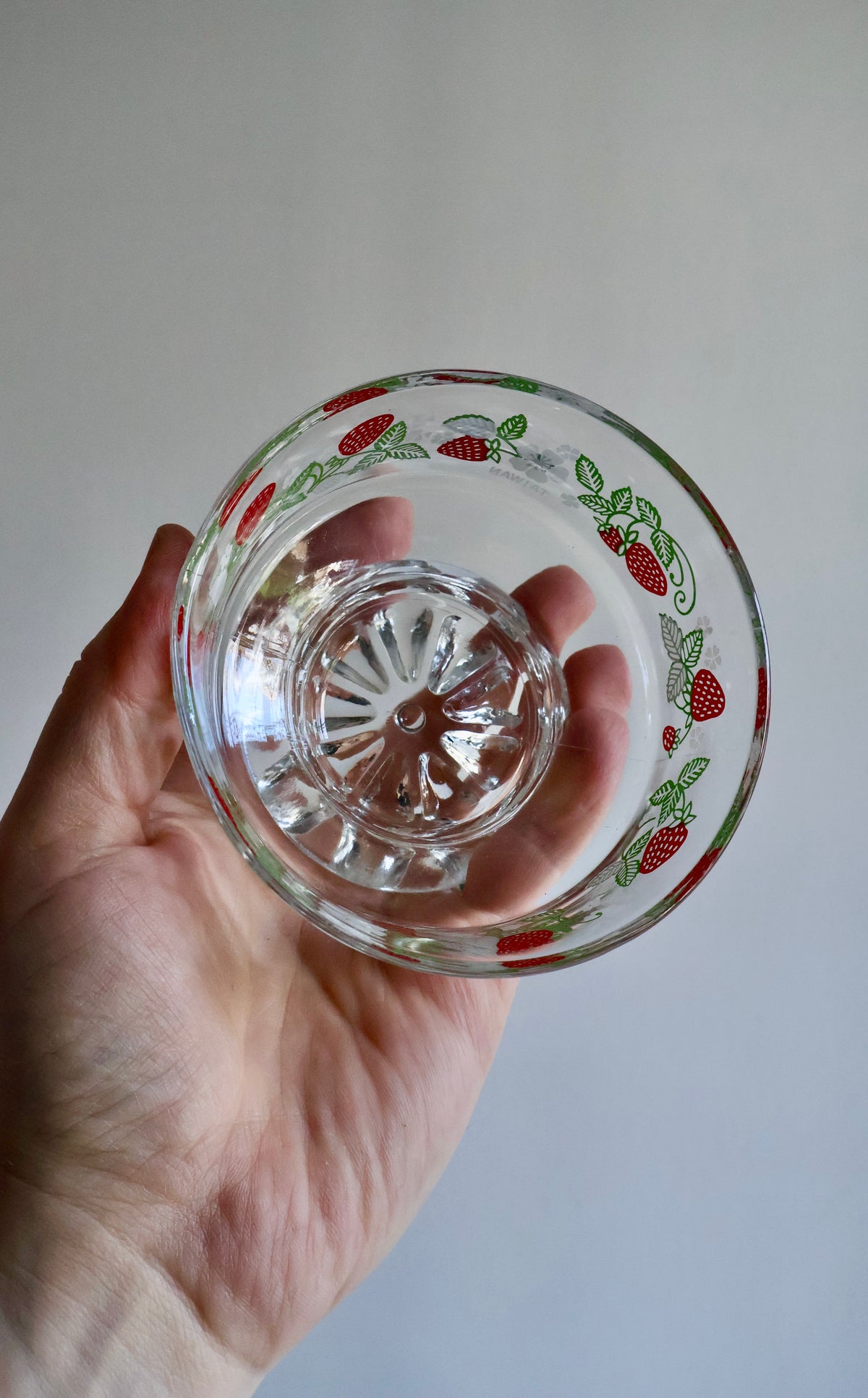 Vintage Taiwanese Strawberry Dessert Cups – Set of 6