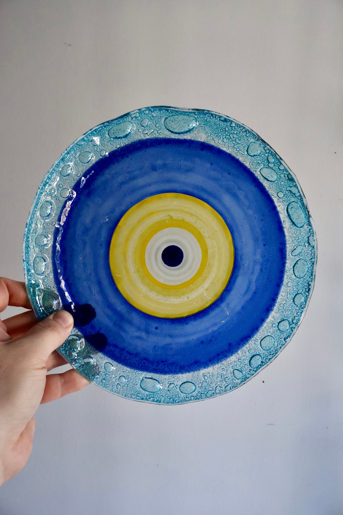 Handmade Fused Glass Art Plates – 24 cm