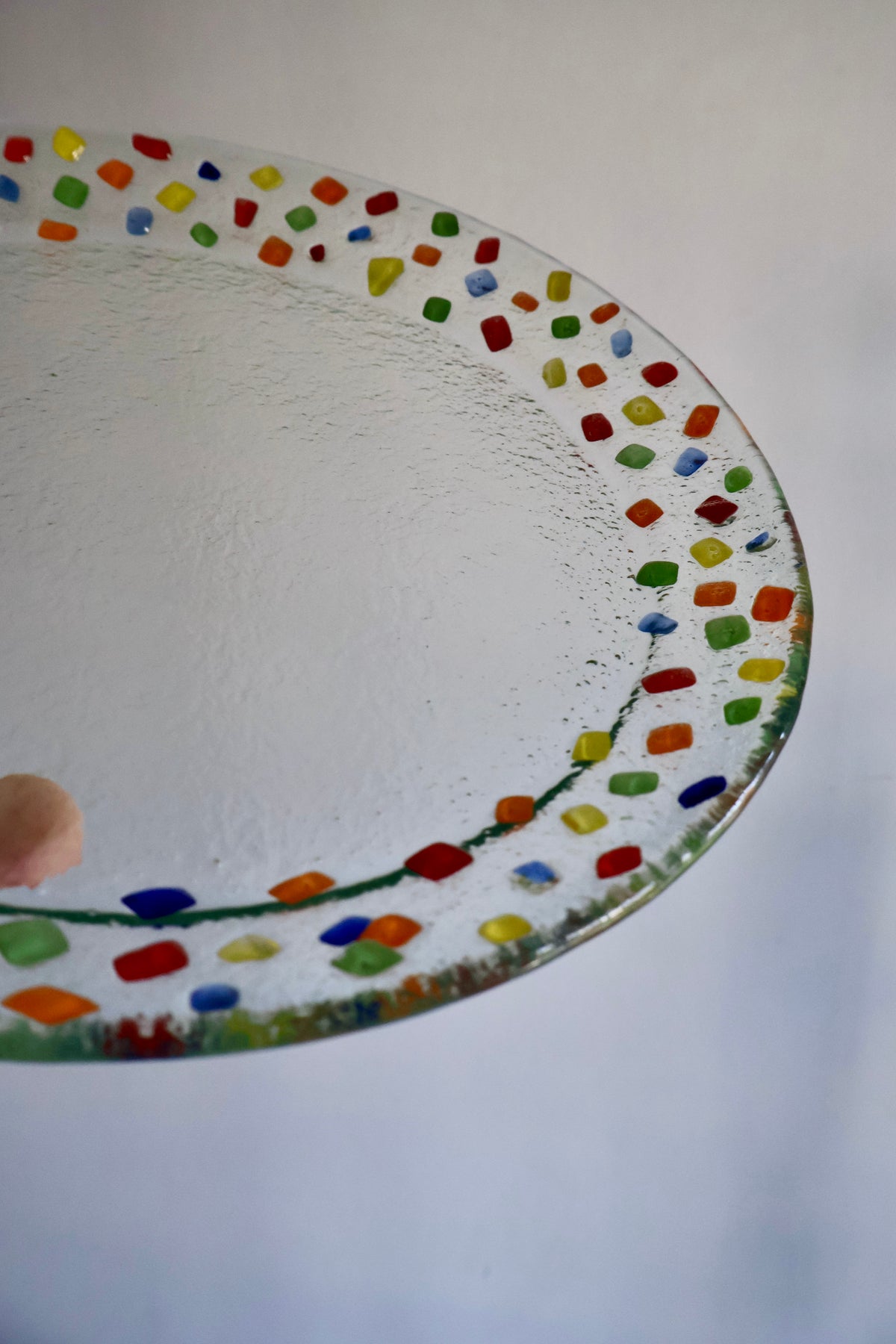 Handmade Fused Glass Art Plates – 24 cm