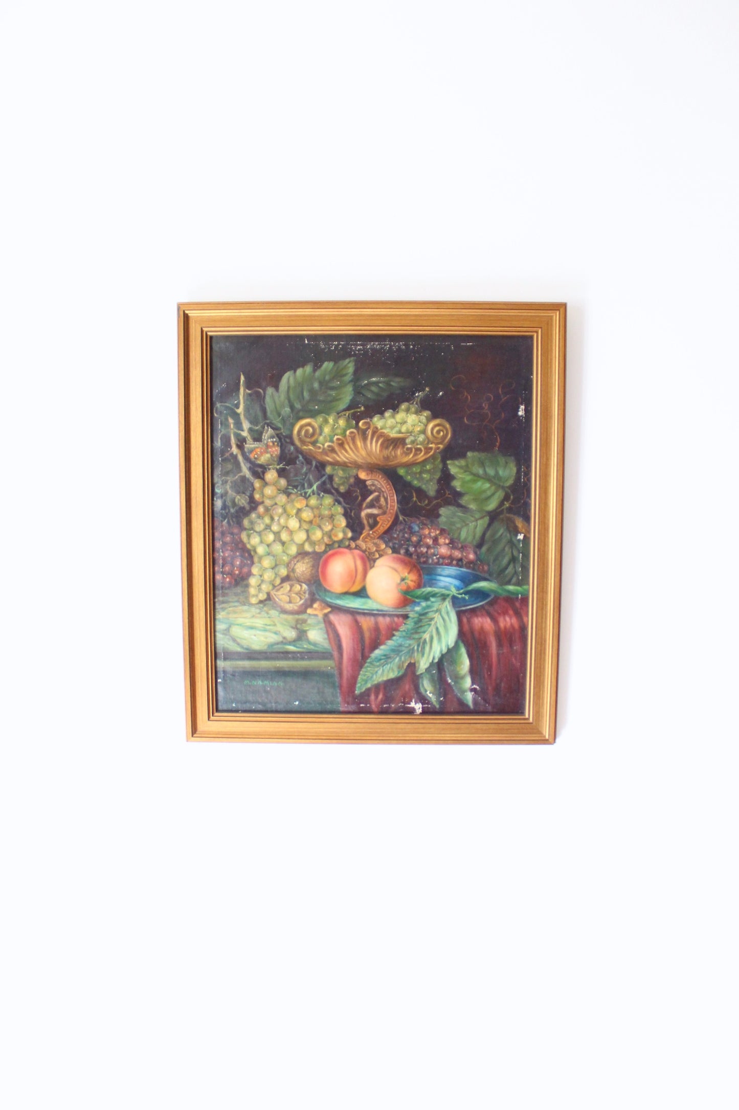 Early 20th Century American Oil Painting Tablescape