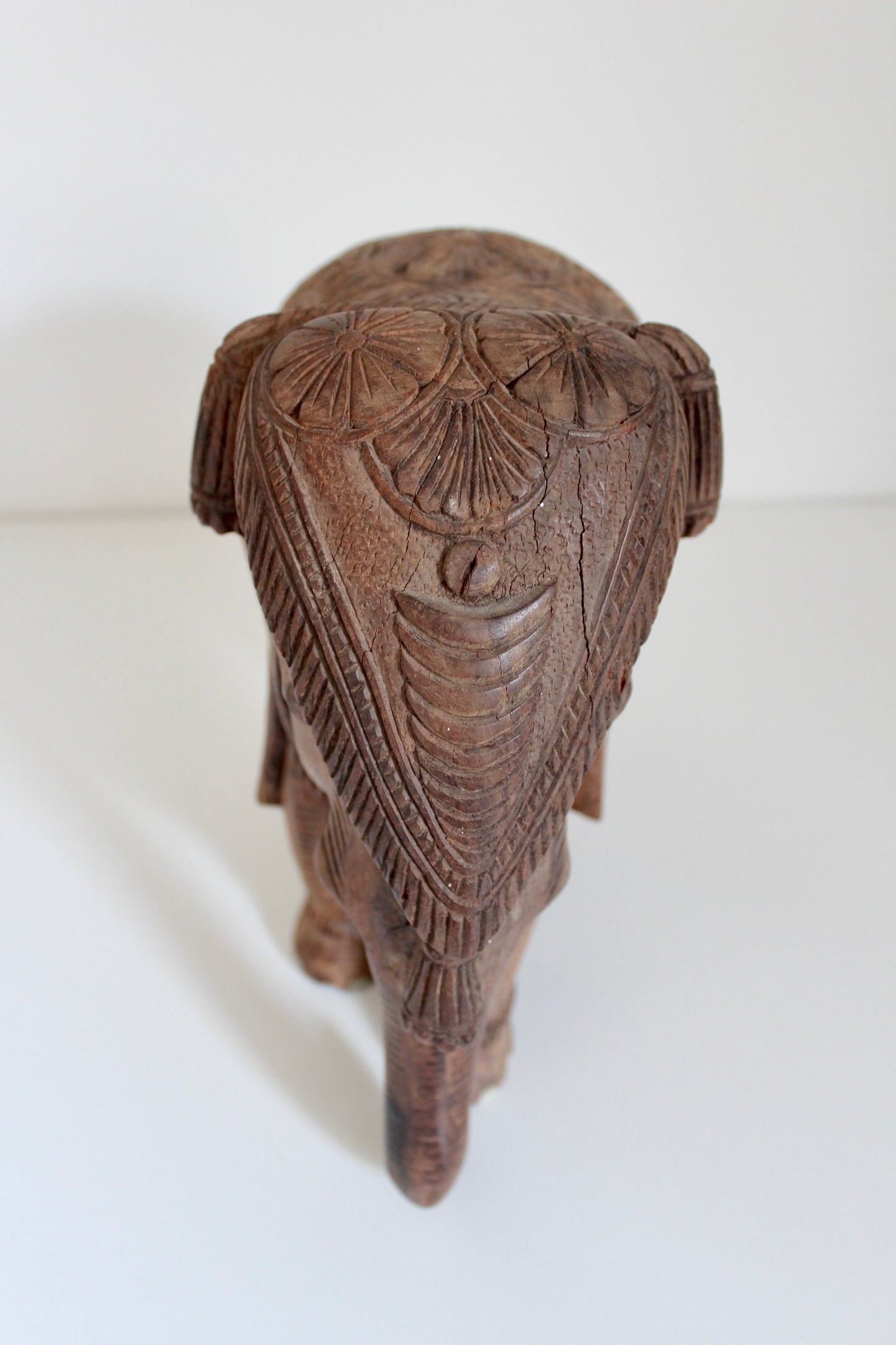 Antique Carved Wood Indian elephant