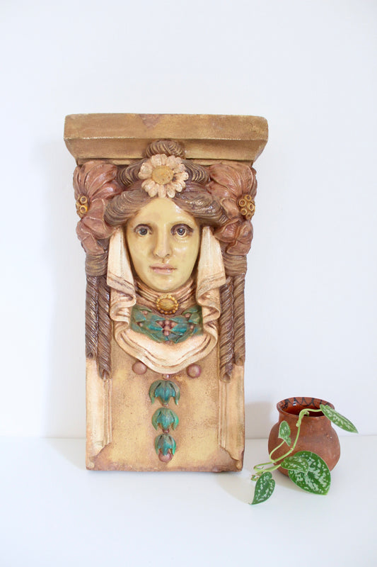 Vintage Cast of Art Nouveau Architectural Bust