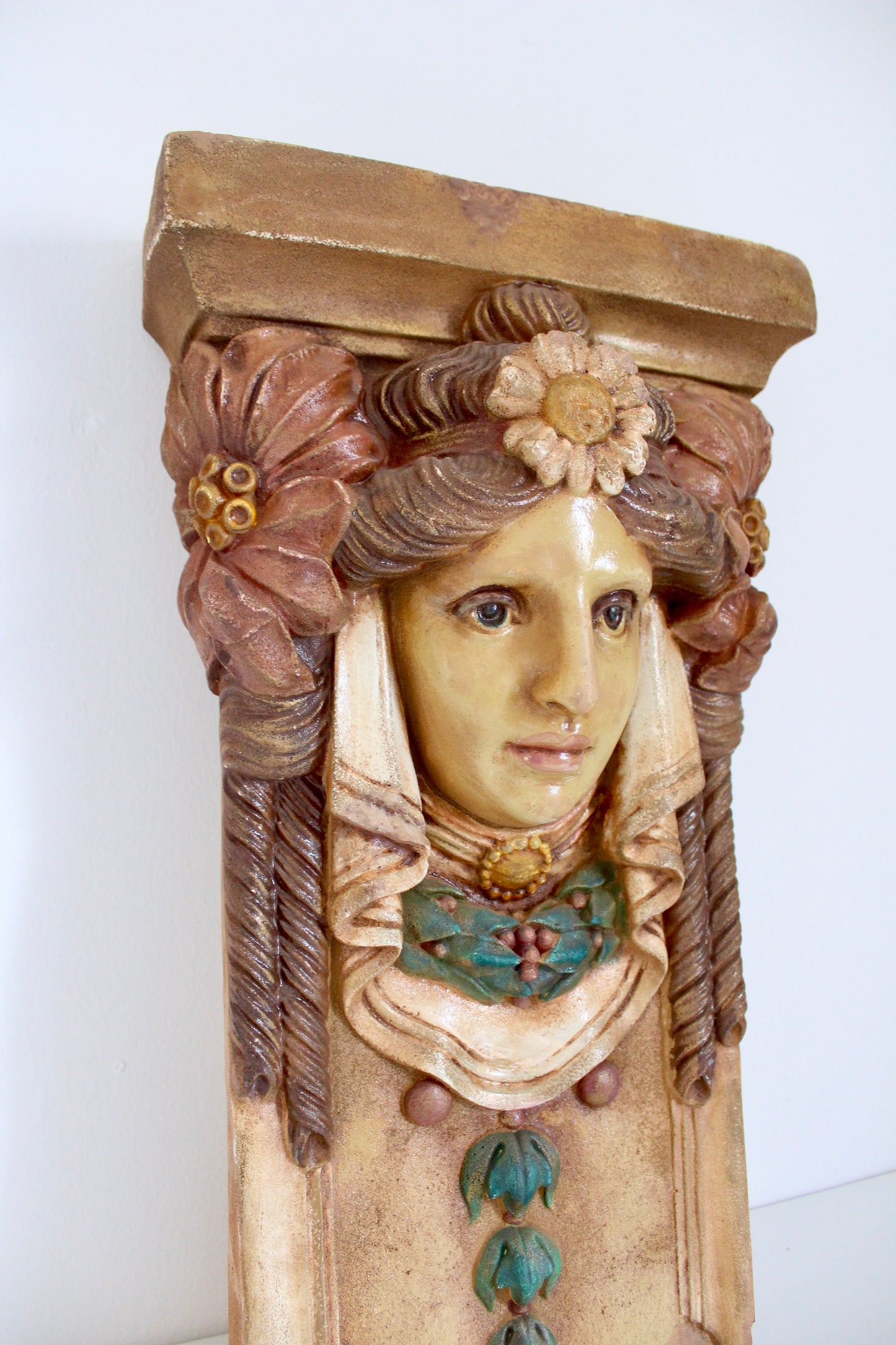 Vintage Cast of Art Nouveau Architectural Bust