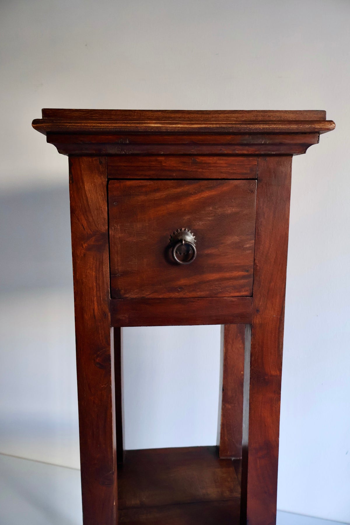 Vintage Indian Tile-Top Plant Stand / Side Table