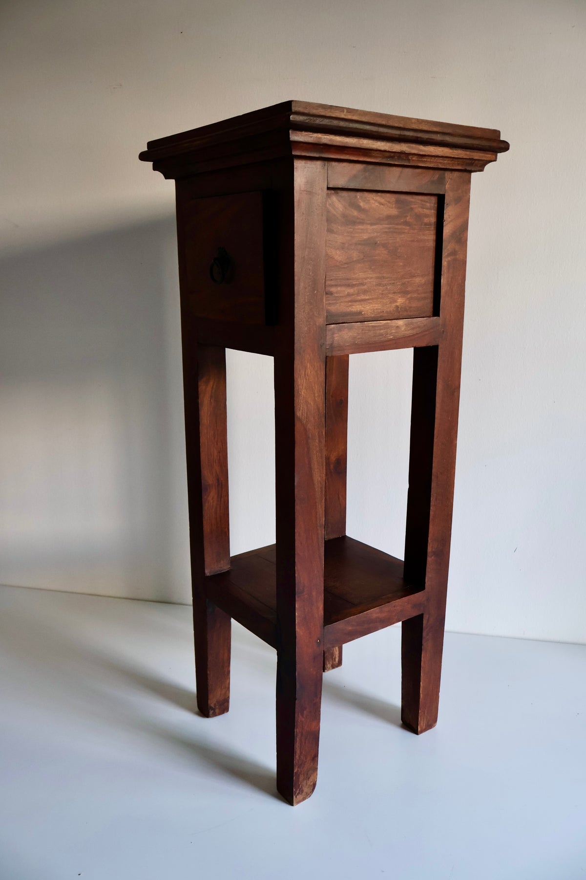Vintage Indian Tile-Top Plant Stand / Side Table