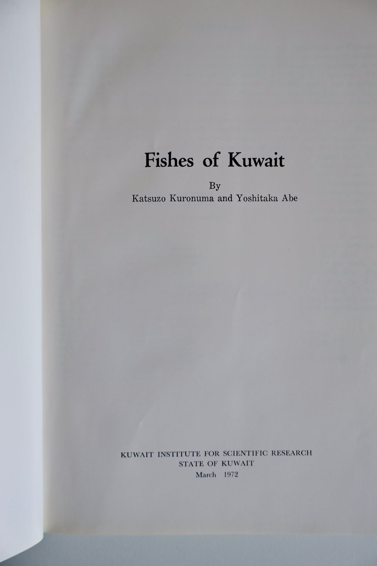 Fishes of Kuwait (1972 First Edition) – KISR Natural History Book with Dust Jacket