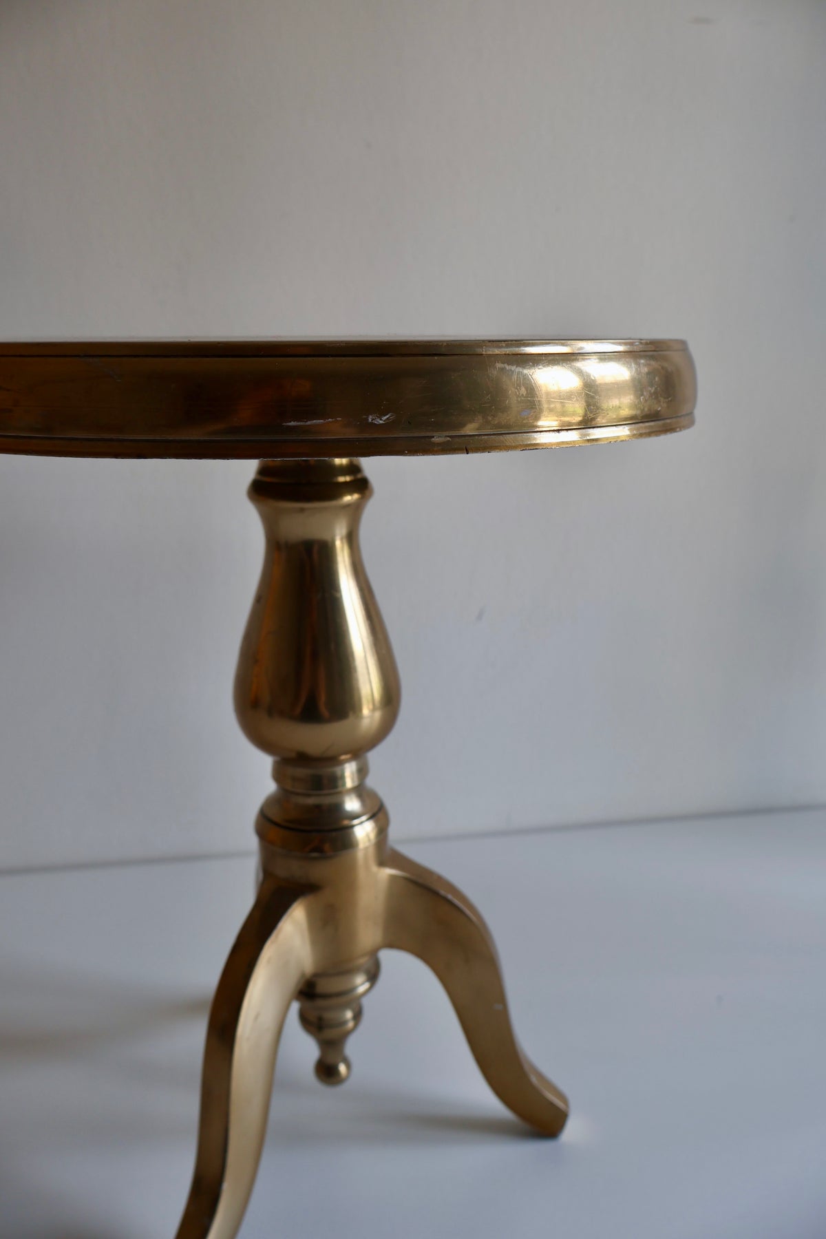 Vintage Brass-Plated Aluminum Plant Stand – 33 cm