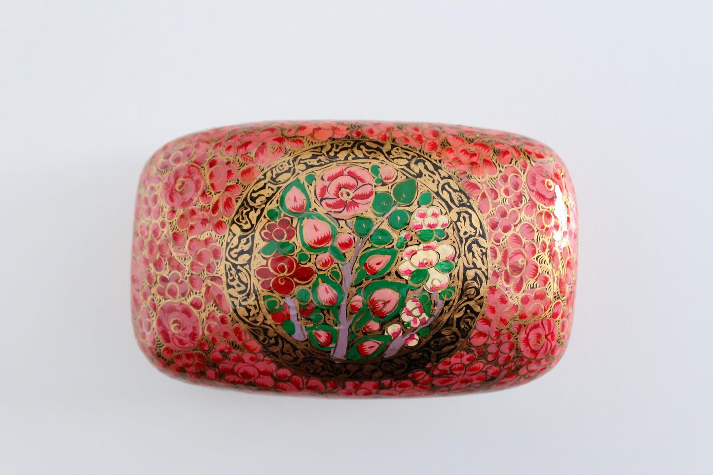 Gorgeous Hand Painted Paper Mache Box