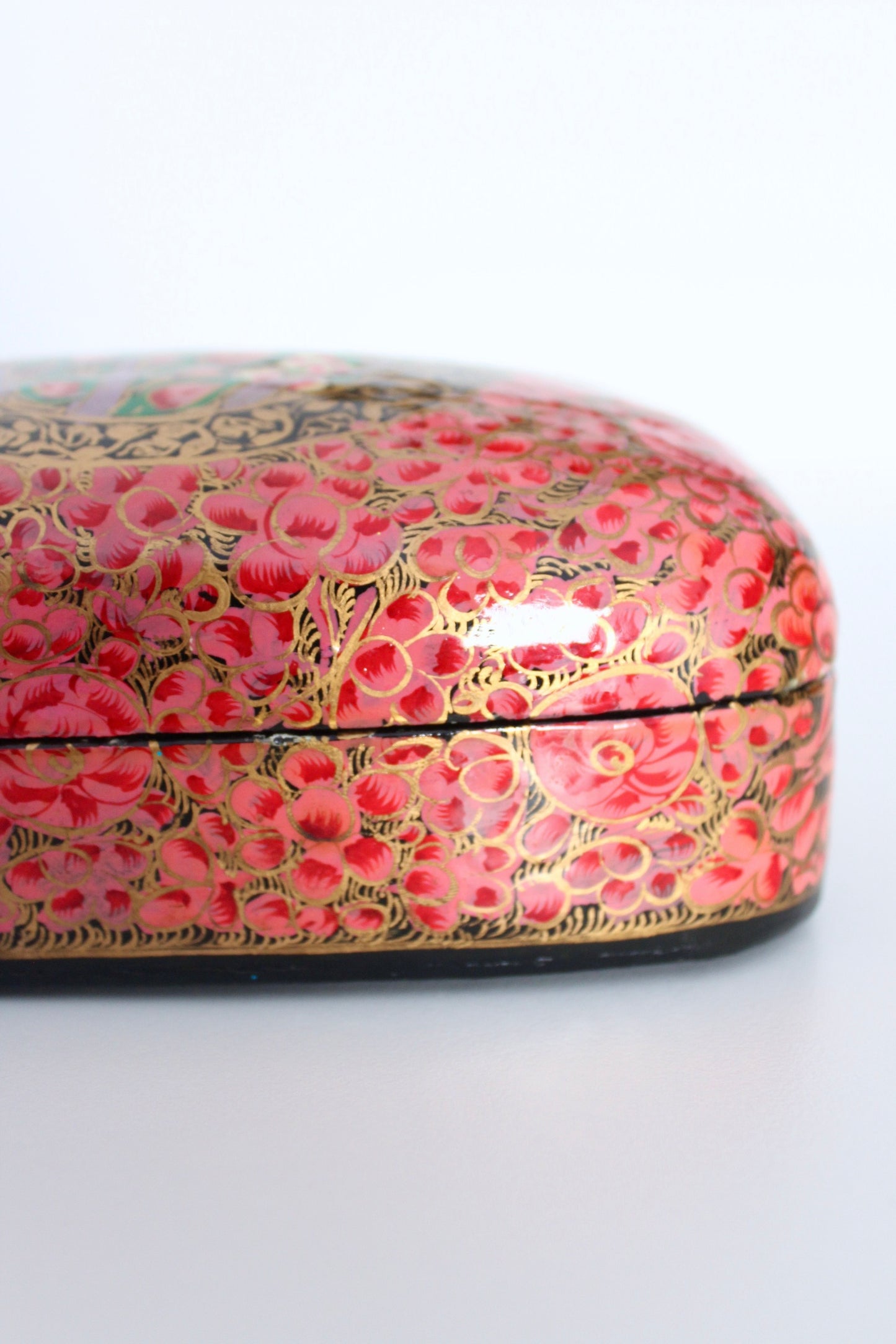 Gorgeous Hand Painted Paper Mache Box